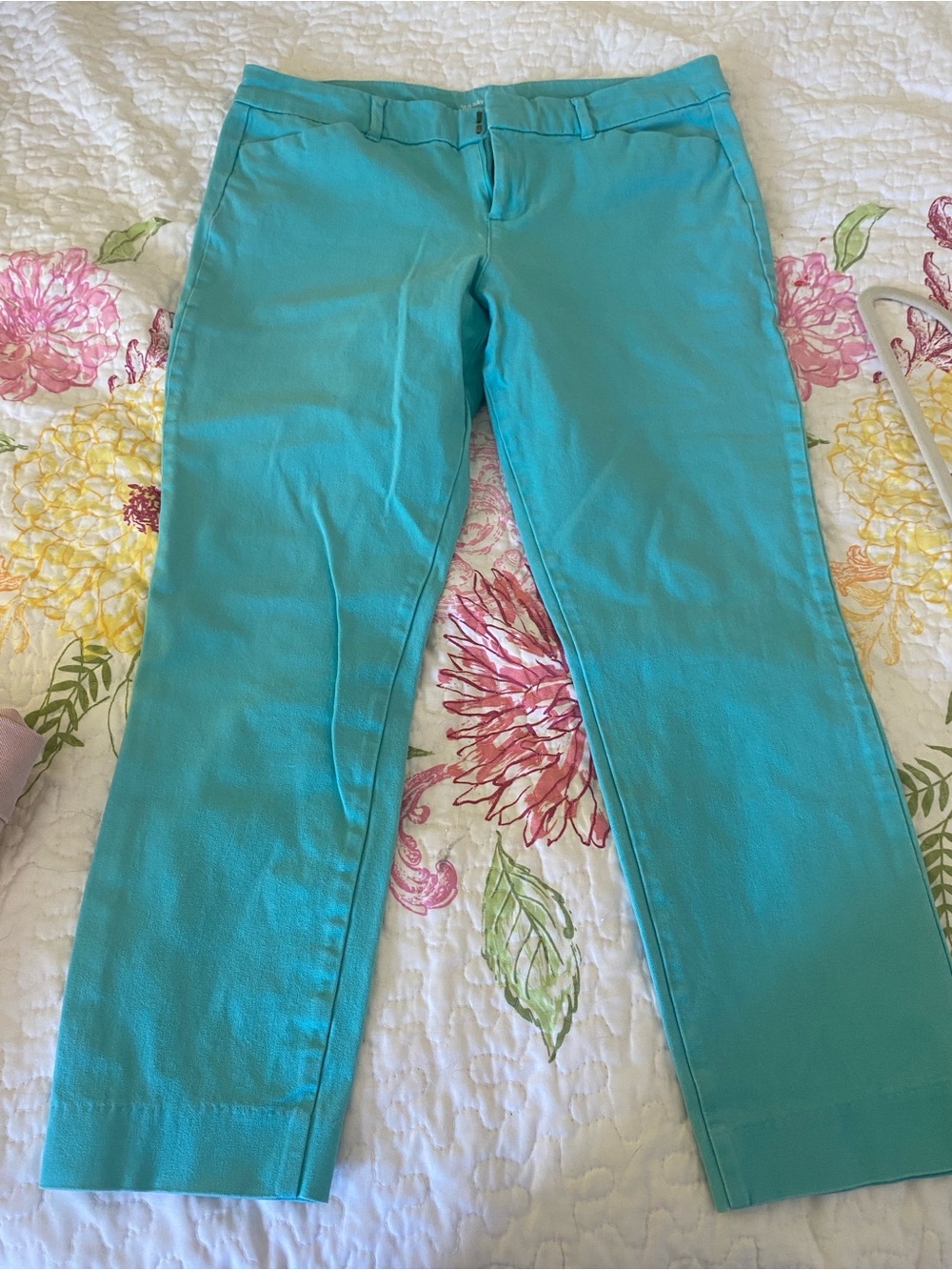 Old Navy Turquoise Cropped Ankle Pants